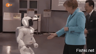 Робот ASIMO VS Меркель