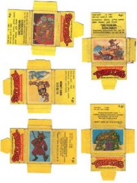 У нас в детстве особо ценились жевачки "Черепашки ниндзя" с картонными вкладышами...:)Ну и несколько фоток прикреплю, из того, что коллекционировали в школьные годы:)