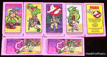 У нас в детстве особо ценились жевачки "Черепашки ниндзя" с картонными вкладышами...:)Ну и несколько фоток прикреплю, из того, что коллекционировали в школьные годы:)