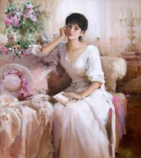 Первая картина итальянский художник Pino Daeni 
Вторая картина китайский художник An He 

95% картин современные художники