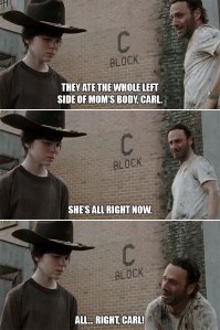 По английски The Walking Dead , много мемов сделали - Карл туда, Карл сюда :)