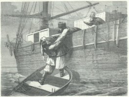 на борту купца, стоят контейнера?