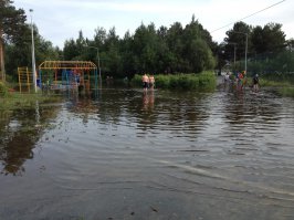 Так то да, затопило, вот парк на Сайме, на котором я обычно бегал по вечерам. Теперь пришлось перебраться на школьный стадиончик!