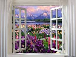 Тема "Вид из окна" весьма популярна, и фоток, и картин - море. Эта - больше похожа на картину, я такие люблю, но не буду говорить, что вот это - мои окна.