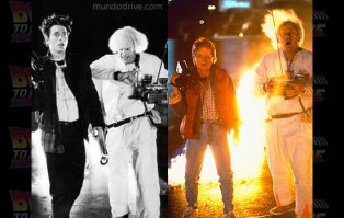 кадры с Майклом и кадры тех же сцен, снятые с Эриком Штольцом