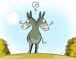 Буридaнов осёл
Возможно первые признаки шизофрении