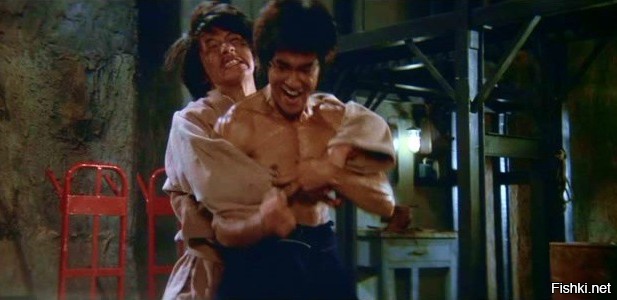 "Выход Дракона" / Enter The Dragon. Брюс Ли и мальчик для битья Джеки Чан