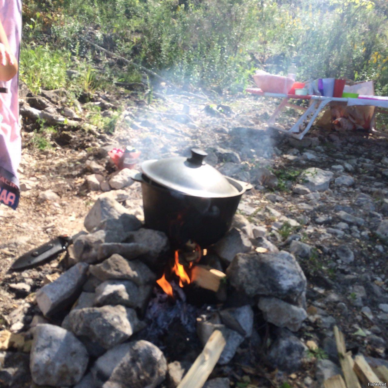 На природу с такими дисками от грузовика? Как вариант мы неделю назад полов вкуснейший сварганили, дров два полена потратили