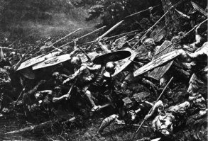 Самые успешные военные операции.Автор.Уточняй в каком веке.
Ну тогда я вспомню битву в Тевтобургском лесу.
В результате неожиданного нападения восставших германских племён под предводительством вождя херусков Арминия на римскую армию в Германии во время её марша через Тевтобургский лес 3 легиона были уничтожены, римский командующий Квинтилий Вар погиб. Сражение привело к освобождению Германии из-под власти Римской империи и стало началом длительной войны империи с германцами. В итоге германские земли сохранили независимость, а Рейн стал северной границей Римской империи на западе.
Так погибло храброе войско, в котором считалось 20,000 человек (сентябрь 9 г. н. э.). Император Август был повергнут известием о битве в Тевтобургском лесу в глубокую печаль и отчаянно восклицал: «Вар, верни мне мои легионы!»