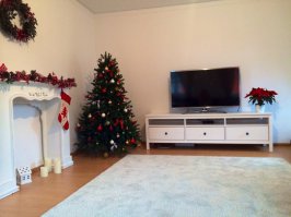 Тумба для ТВ была бы не лишней.