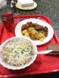 вот недавно за 150 рубликов комплексный в придорожке, из за стола сонным вылазишь.