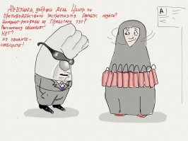 Святые селфи: сатирические иллюстрации от азербайджанского художника