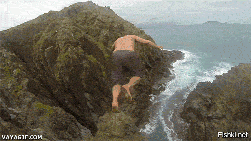 Крутые прыжки в воду со скал
