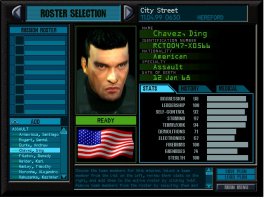 АААА!!! Гена Филатов из Rainbow Six!!! Такая ностальгия! Всегда его брал в свой штурмовой отряд, еще Чавеза-америкоса и китаянку снайпершу)) Филатов шел последним в цепочке и отлично прикрывал тыл) Эх, первый курс института и ночи напролет в Rainbow Six!