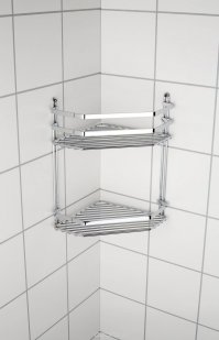 госпади да какая разница. ну если не нравится что наставленно сделай угловые полочки подвесные и ей будет куда это складировать что бы паники не было, а если хата съемная то на присосках тоже есть. а так это норма