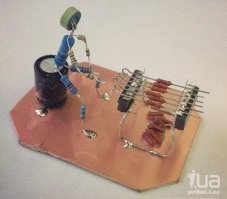 По мне проще аккумулятор купить было на нужный вольтаж, и приблуду под него сделать с разъемом под зарядку.