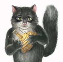 Приятно слышать, что вы так вежливо обращаетесь с котом. Котам обычно почему-то говорят «ты», хотя ни один кот никогда ни с кем не пил брудершафта.
А это наш Кот Бегемот