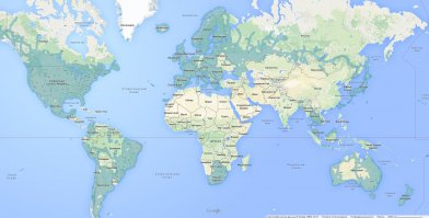 Карта Google в данной публикации немного устарела: