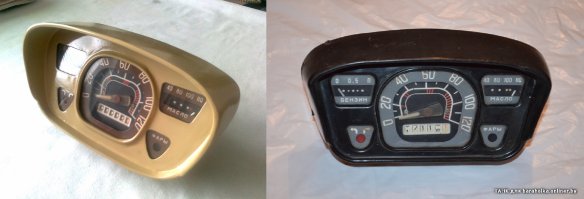 Это были не заводские приборы (100%). Оригинал был двух типов.