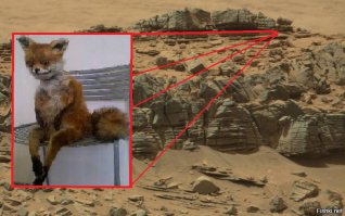 Странные объекты на поверхности Марса