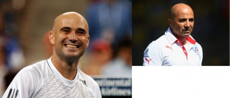 А тут Агасси и Тренер сборной Чили по футболу.
Тоже похожи! )))