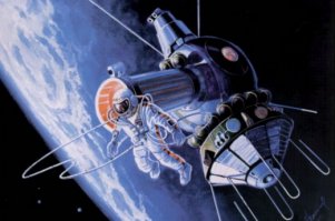 о где работы основателя космической живописи, Леонова?