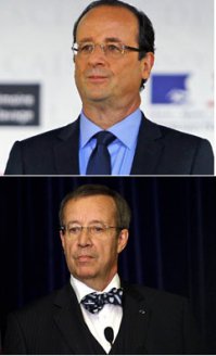 президенты Франции и Эстонии...
по моему те, кто клонирует европейских президентов недосмотрели...