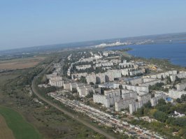 Вид города Курчатов и Курской АЭС...