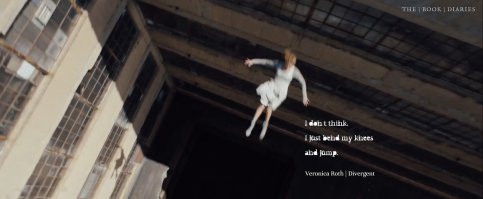 Фильм Дивергент. Похожая сцена, только страшнее, там без страховки, и дыра побольше, да поглубже)