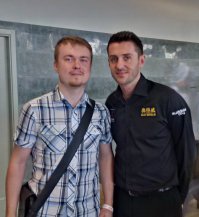 Я, с чемпионом мира по снукеру, Марком Селби. Вроде он рад ))