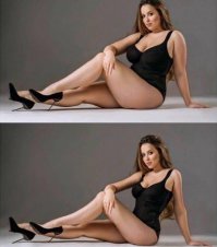 Господи! Как же ей ногу то изуродовал "мастер" - голень прогнута очень неестественно-сразу бросается в глаза! 
И вообще, почти все "работы" сделаны очень топорно.