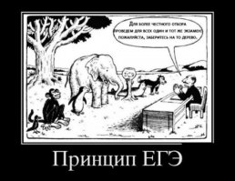я бы не согласился, все таки ЕГЭ сдают люди а не разные животные, все в одинаковых условиях, все изучали те предметы которые потом предстоит сдавать, да и экзамены разные и математика и литература и физика и языки и тд...А как иначе то? предложить сдавать комуто физкультуру, комуто труд, комуто танцы на шесте и тд?)