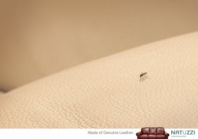 Комаров притягивает запах пота, а не "натуральность" кожи. Я бы задумался, стоит ли покупать данный диван )