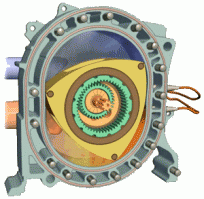 Это роторно-поршневой двигатель.