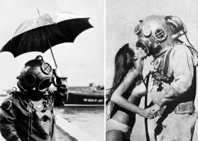 Ретро фото о водолазном снаряжении 1900-1934