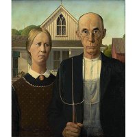 Светлана Андреева
Терапевт

Это на тему оочень знаминитой картины "американская  готика"
а вы  несёте  ахинею про породию на породию.