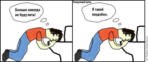 15 типичных моментов знакомых всем, у кого хоть раз было похмелье