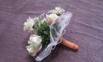 Свадебный букет с креативной ручкой)))