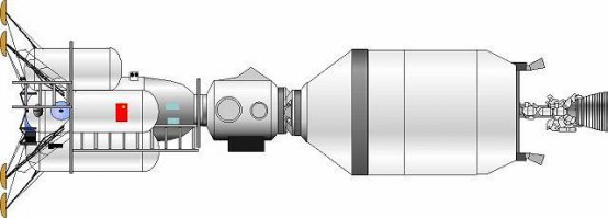 Угу. А вот это модификация китайского корабля "Шэньчжоу" для пилотируемой посадки на Луну.