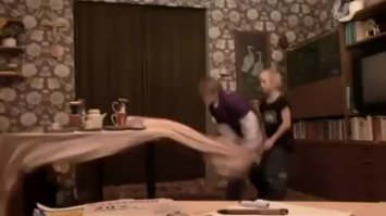 вообще не смешно, если учесть, что после такого мальчик остался инвалидом, если вообще остался...