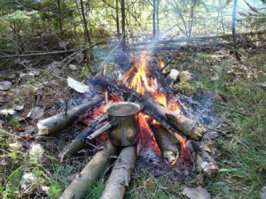 Дровяной примус в походе