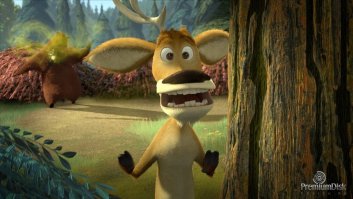 Вот он: самый мерзкий, самый дерьмовый, самый жуткий для меня персонаж. 

1. Патологический врун
Неоднократно обманывал медведя, утаивал правду
Обманывал детей, жену. Учил сына врать. 
2. Феноменальный эгоист
Чего стоит его речь в начале 2-ой части. Про рога.
3. Отъявленный хвастун
4. Космический идиот

Список можно продолжать бесконечно. 
В одном эпизоде его назвали "Гнилиот". Метко и верно. 
Почему медведь вернулся за ним после того, как его закономерно прогнали нах@й - я не понимаю.