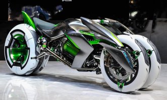 Kawasaki J - трехколесный мотоцикл с изменяемой посадкой водителя