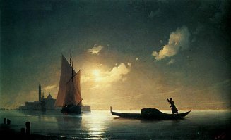 Айвазовский, писал свои картины по памяти и просто воображением. 
Сравните искусство.