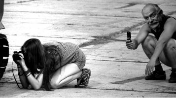 Великий режиссёр на съёмках очередного шедевра.