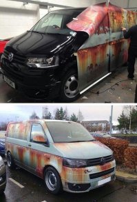 Занимательная аэрография на автомобилях