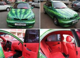 Занимательная аэрография на автомобилях