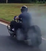 у вашего мотоцикла человек задымился..