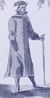 А ещё, благодаря ему и другим басурманам, сохранились свидетельства различных вариантов ношения колпаков с меховой опушкой. Плашмя,выворачивая наизнанку мехом вверх, укладывая тканевым верхом на голову а мехом на затылок.