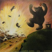 было бы мощно, если бы он вырезал прощальное послание на поверхности готовой детали, а уж потом самоубился )